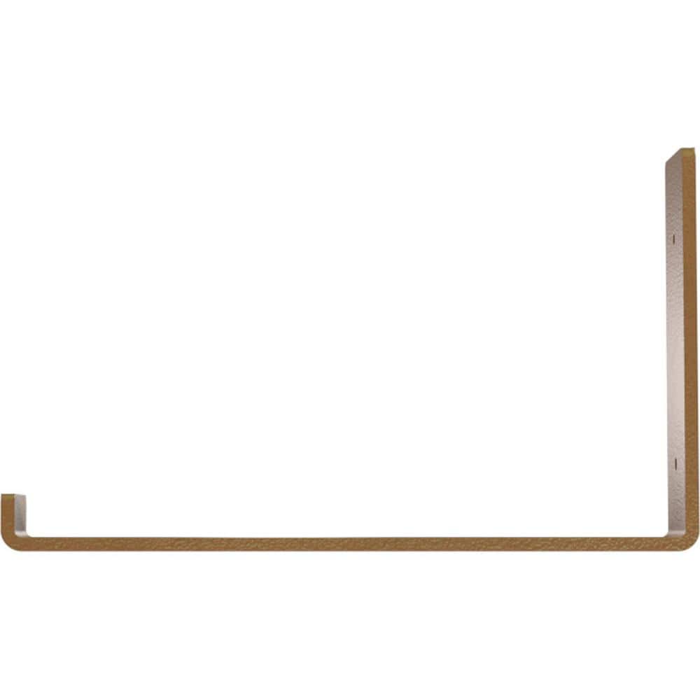 Hammered Gold Steel 2"W x 12"D x 7"H Hanging Shelf Bracket