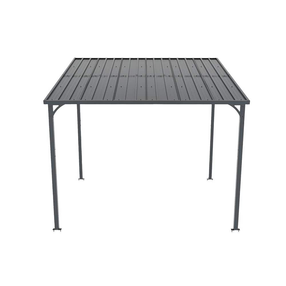 8 ft. W x 10 ft. D Pergola Metal Inclined Roof Pergolas Waterproof Wall-mounted Sheet Shed Gazebo (80 sq. ft.) price history on PriceWatchPro