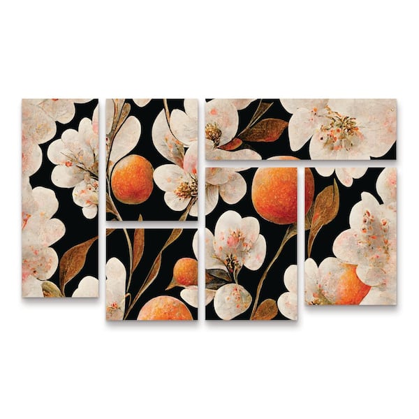 Trademark Fine Art Tree Child Wild Oranges Multi Panel Unframed Photography Wall Art 28 in. x 47 in.