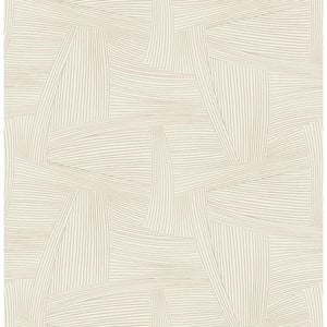 Reid Beige Woven Geometric Non-Pasted Wallpaper