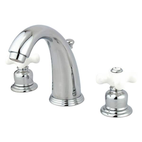 Kingston Brass Victorian 8 in. Widespread 2-Handle Bathroom Faucet in Chrome
