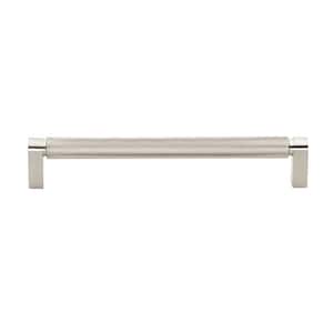 7-9/16 in. CC 192 mm Satin Nickel Solid Knurled Bar Pull (10 Pack)