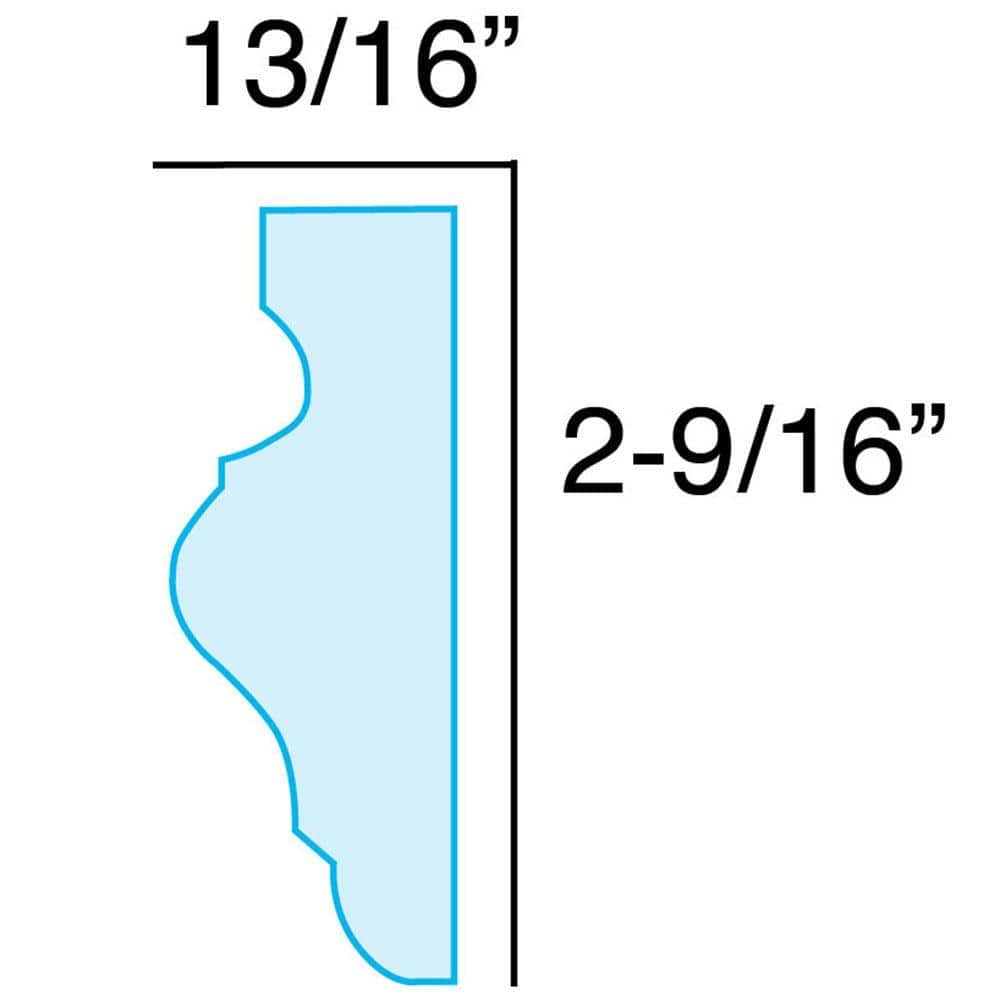 6-inch White Polyurethane Panel Moulding Sample