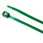 11 in. Self-Cutting Cable Tie, Green (50-Pack)