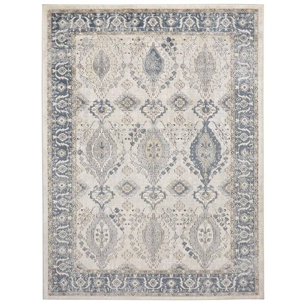 Home Dynamix Essex Gray/Blue 5 ft. x 7 ft. Oriental Area Rug 232705