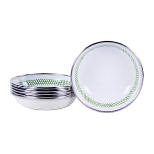 4 oz. Green Scallop Enamelware Tasting Dish Set of 6