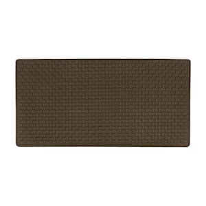 Woven Embossed Faux Leather Espresso 20 in. x 39 in. Anti-Fatigue Mat