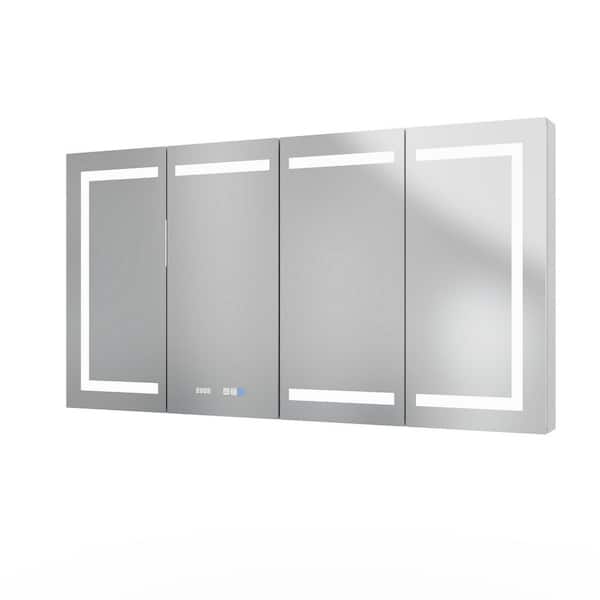 60 in. W x 32 in. H Rectangular Aluminum Medicine Cabinet with Mirror