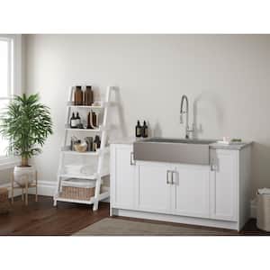 Home Laundry Room 56.75 in. H x 63.25 in. W x 26.3 in. D Cabinet Set in White (7-Piece)