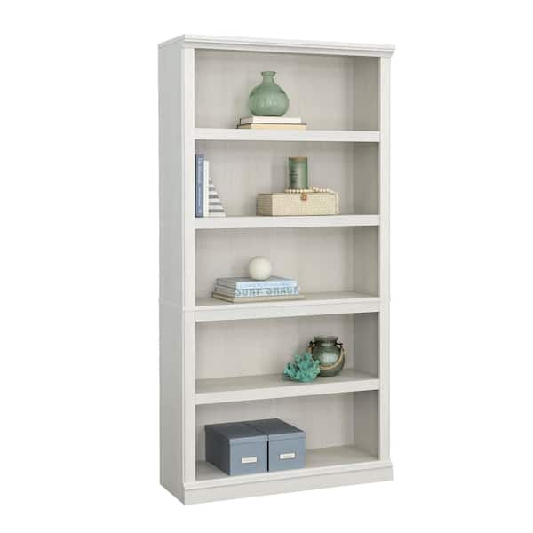 SAUDER 35.276 in. Wide Glacier Oak 5-Shelf Standard Bookcase