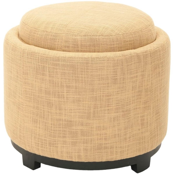 SAFAVIEH Chelsea Gold Accent Ottoman
