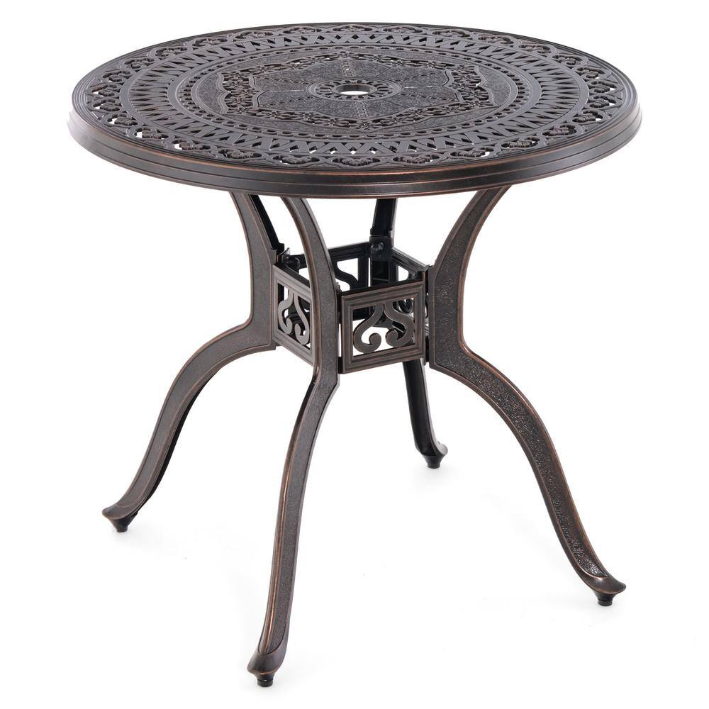 31.5 in. Metal Round Outdoor Dining Table with 2 in. Umbrella Hole price history on PriceWatchPro
