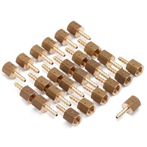 1/8 in. ID Hose Barb x 1/8 in. FIP Lead Free Brass Adapter Fitting (25-Pack)