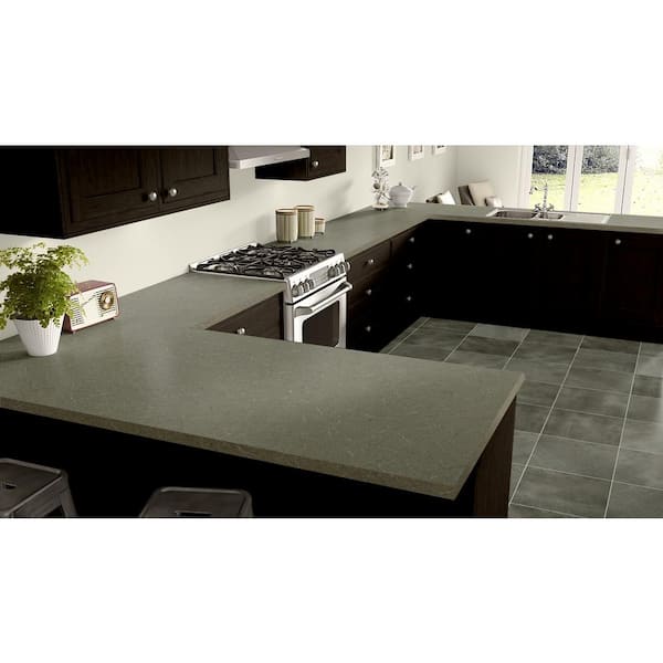 2 in. x 3 in. Laminate Sheet Sample in Green Tigris with Standard Matte Finish