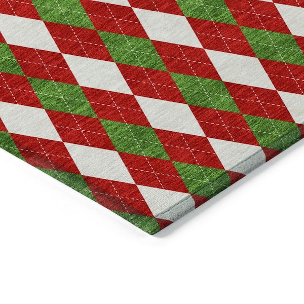 Chantille Machine Washable Indoor/Outdoor Abstract ACN1812 Red 5 ft. x 7 ft. 6 in. Area Rug