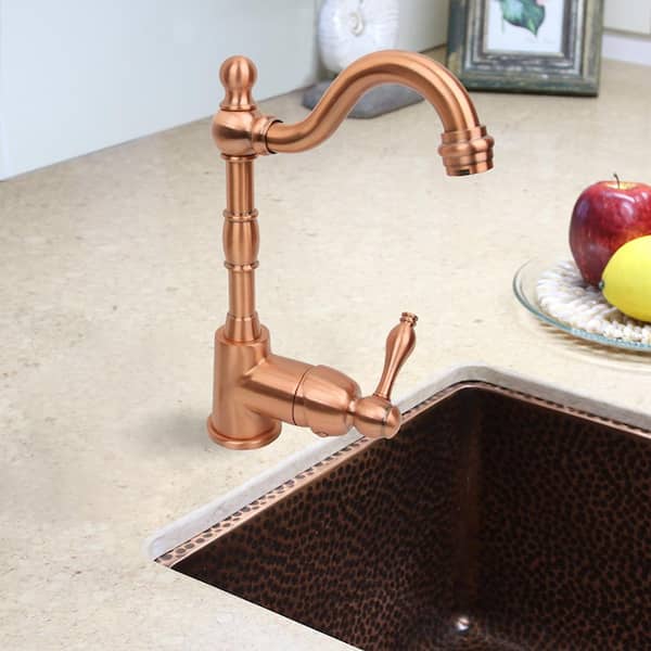Single-Handle Bar Faucet in Copper