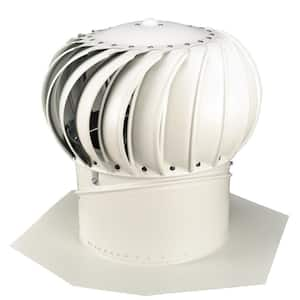 12 in. White Aluminum Internally Braced Whirlybird Wind Turbine