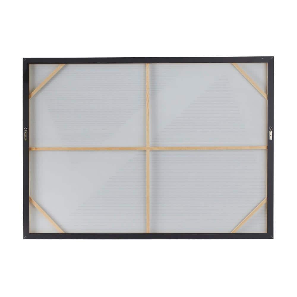 Large Black and White Geometric Abstract Canvas Painting