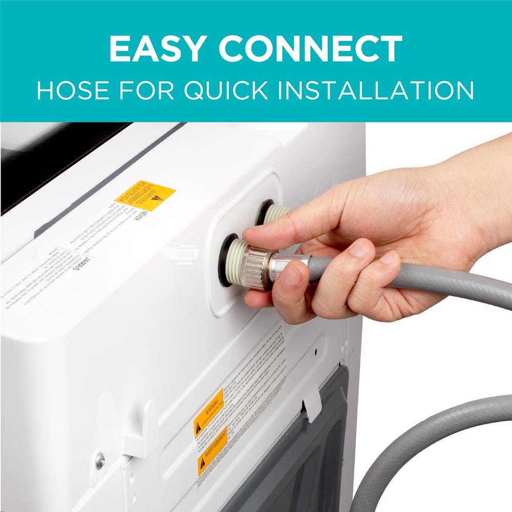 Compact White Stainless Steel Top-Loading Portable Washer