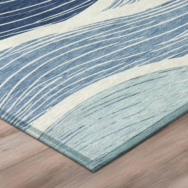 Chantille Machine Washable Indoor/Outdoor Abstract ACN3094 Blue 3 ft. x 4 ft. Area Rug