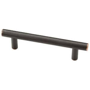3-3/4 in. (96mm) Center-to-Center Bronze with Copper Highlights Bar Drawer Pull