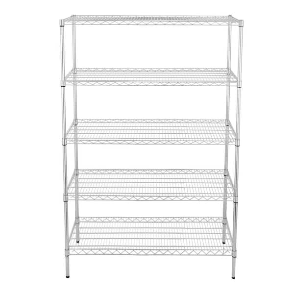 5 Tier Steel Wire Shelving Unit, Amco Shelving Parts Home Depot