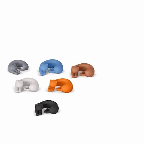 Silicone Wine Glass Charms Cat Shape 12-Piece Set Colorful Drink Identifier Markers for Stem Glasses