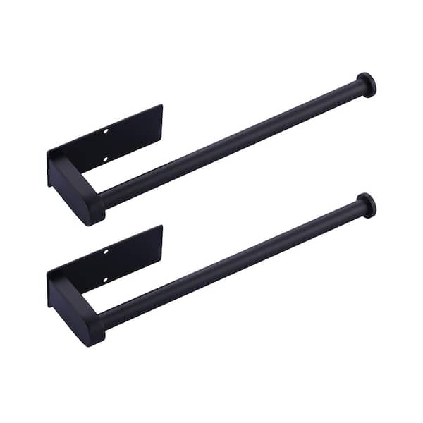 ALEASHA Wall Mounted Stainless Steel Towel Rack in Black