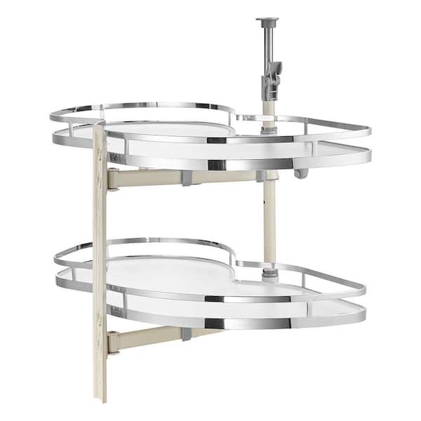 Swing Left Blind Corner Cabinet Pull Out for 36 in. Cabinet 2 Tier Swing Tray Soft Close Cloud Blind Kitchen Cabinet