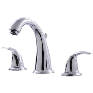 Builder's Series 8 in. Widespread 2-Handle Bathroom Faucet with Drain in Chrome