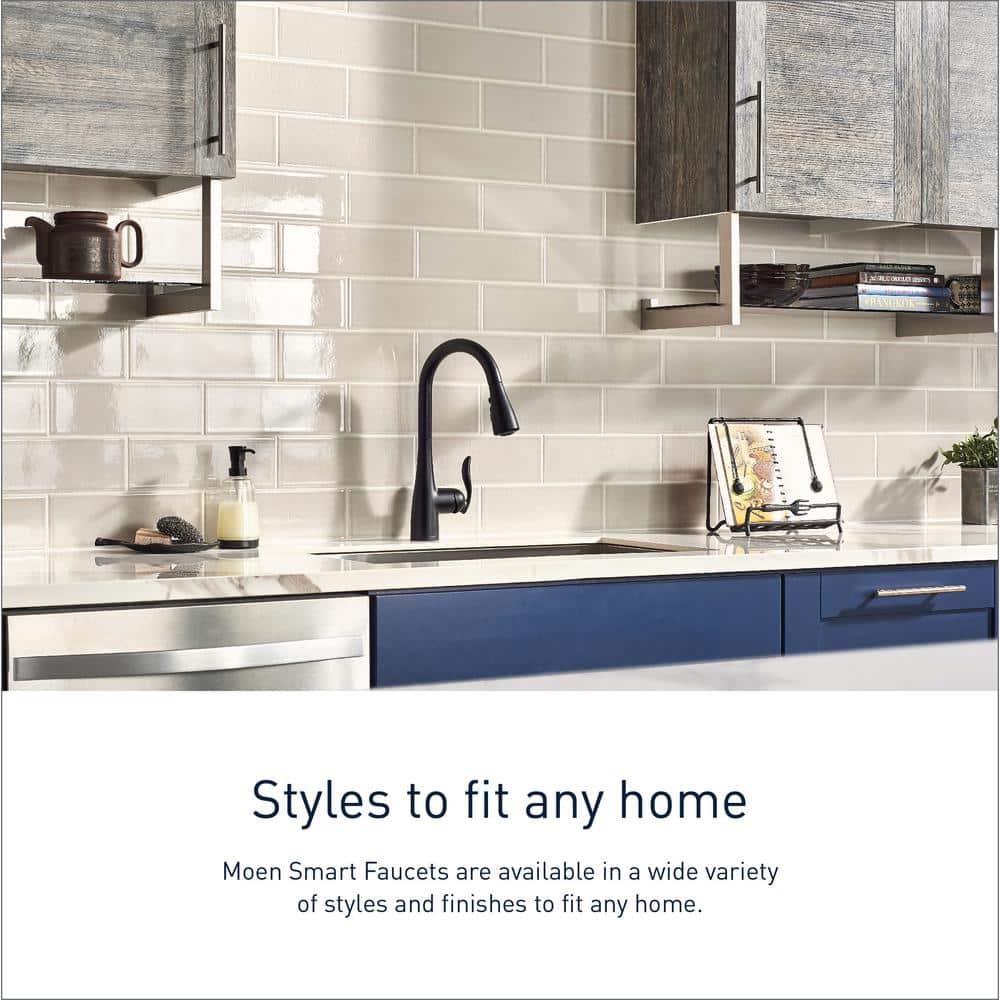 Oil Rubbed Bronze Smart Kitchen Faucet with Pull-Out Spray