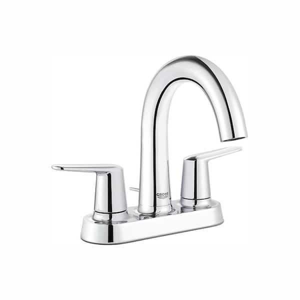 Grohe Ve 4 In Centerset 2 Handle High Spout Bathroom Faucet Starlight Chrome 20582000 - How To Tighten Grohe Bathroom Faucet