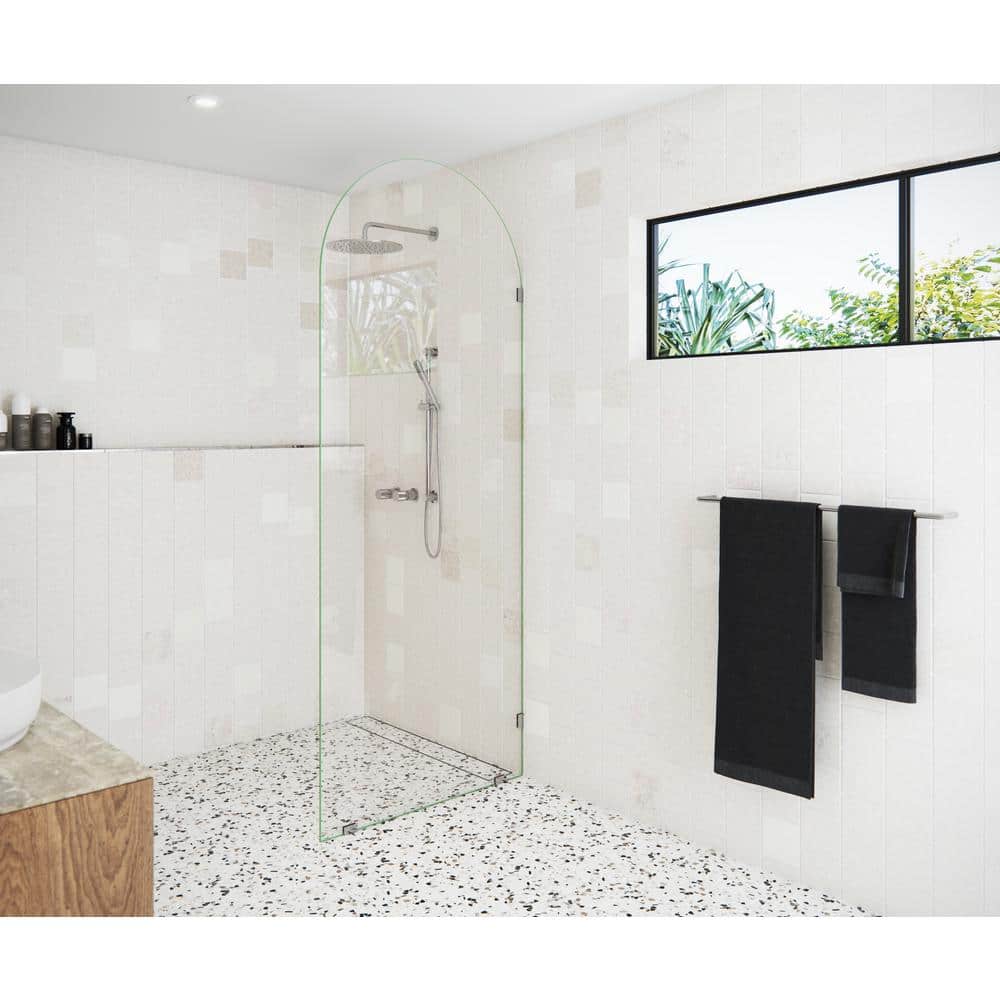 Venus 34" x 86.75" Frameless Arched Glass Shower Panel