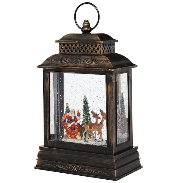 HOMCOM 10 .5 in. Snow Globe WaterLantern