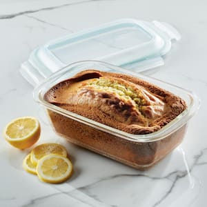 Performance Glass 8.5 in. x 5.5 in. Bread Baking and Loaf Pan with Lid