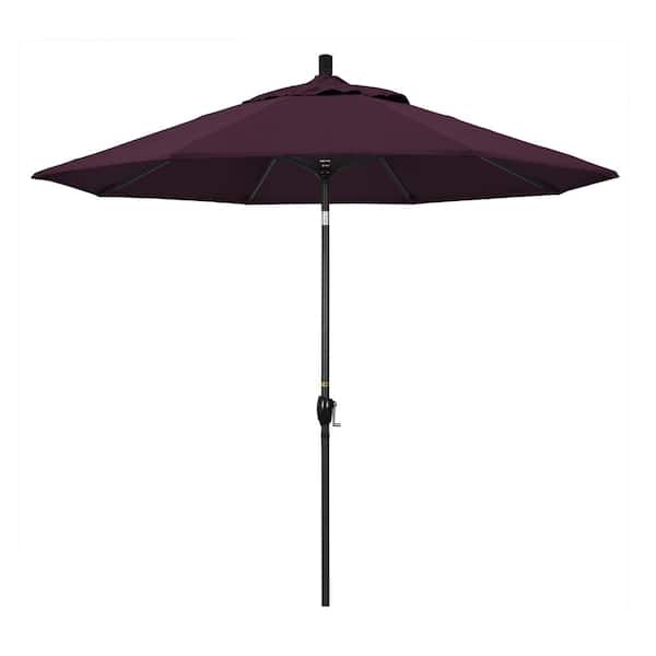 California Umbrella 9 ft. Aluminum Push Tilt Patio Umbrella in Purple Pacifica