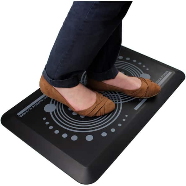 AFS-TEX 2000 Black 16 in. x 24 in. Indoor Active Anti-Fatigue Mat
