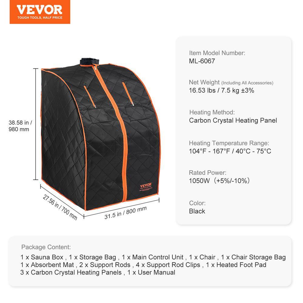 Black Satin Portable Infrared Sauna Tent with Metal Frame