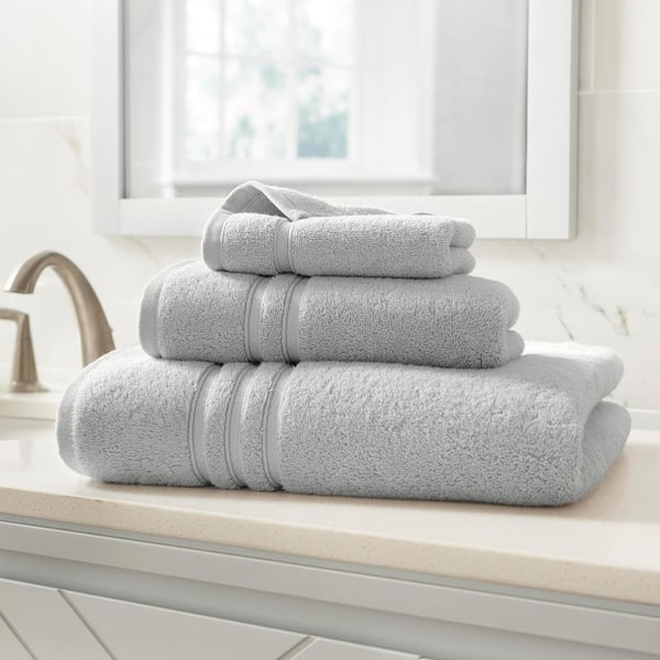 Home Decorators Collection Turkish Cotton Ultra Soft Shadow Gray Bath Towel