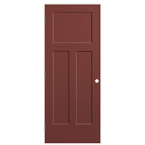 32 in. x 80 in. 3-Panel Winslow Right-Hand Solid Core Red Bluff Molded Composite Single Prehung Interior Door