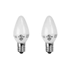 7-Watt Equivalent C7 2700K White LED E12 Night Light Bulb (2-Pack)