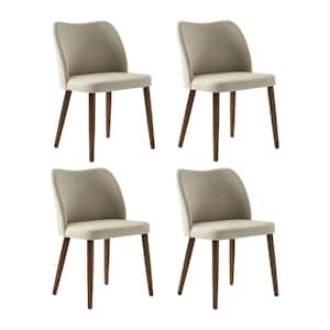 Eliseo Modern Upholstered Dining Chair with Solid Wood Tapered Legs Set of 4