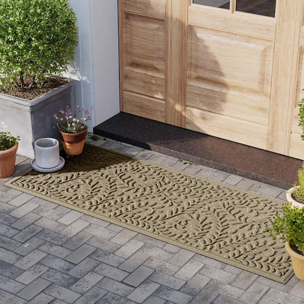 Waterhog Boxwood Camel 30 in. x 97 in PET Polyester Indoor Outdoor Runner Doormat