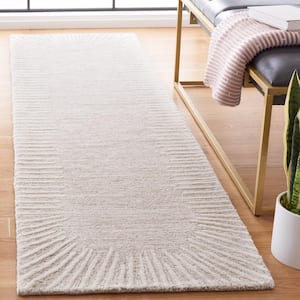 Abstract Natural/Ivory 2 ft. x 12 ft. Marle Eclectic Runner Rug