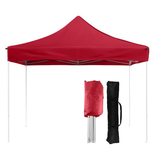 Stalwart 10 ft. x 10 ft. Canopy Tent in Red 80 14 R The Home Depot