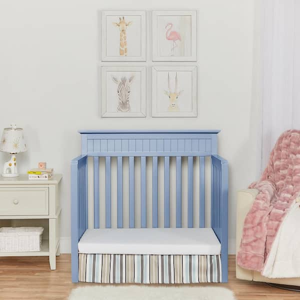 Dream On Me Harbor 4-in-1 Convertible Mini Crib - Steel Grey
