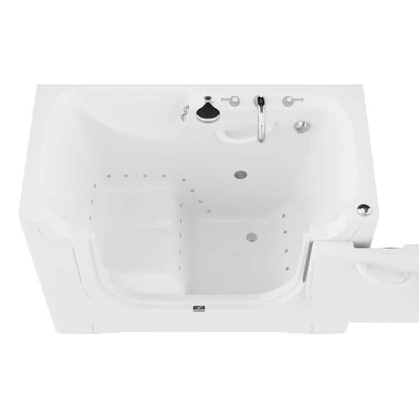 Universal Collection 30 in. L x 60 in. W Right Side Drain Air Jetted Bathtub in White with Aroma and Chroma Therapy