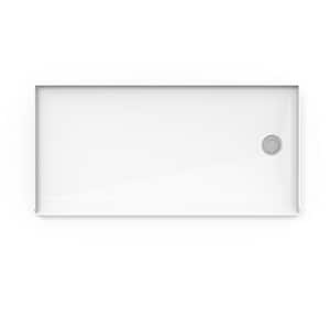 Catalina 60 in. L x 30 in. W Alcove Shower Pan Base with Right Drain in White