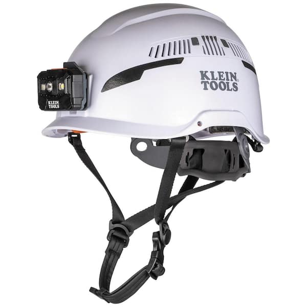 Klein Tools Safety Helmet, Type-2, Vented Class C, with Rechargeable Headlamp