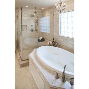 Marble Crema Marfil Plus Polished 23.62 in. x 23.62 in. Marble Floor and Wall Tile (4 sq. ft.)